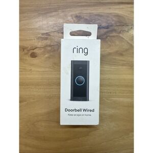 Ring Doorbell Wired 1080p HD Video Night Vision Two-Way Talk Wi-Fi Black